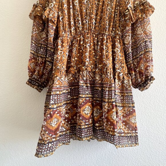 Ulla Johnson Erisa Mini Dress Ochre gold Size 2 - Picture 11 of 14